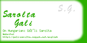 sarolta gali business card